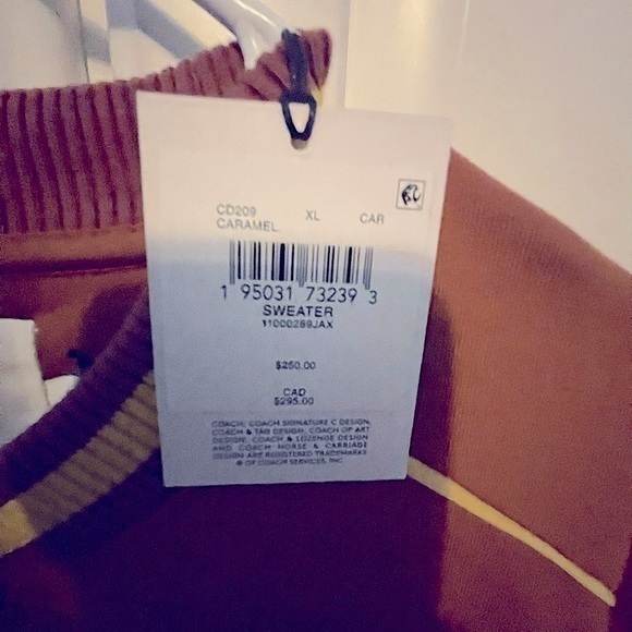 **AUTHENTIC** Coach Crewneck in Caramel XL ULTRARare NWT - Picture 3 of 5